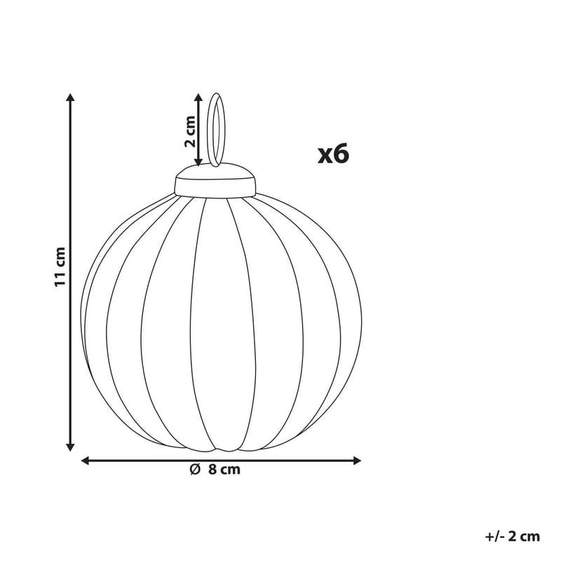 Joulukuusenkoristepallo Ivoire Setti, 6 kappaletta - Sisustustuotteet - Joulukoristeet & juhlakoristeet - Joulukoristeet - Joulukuusen koristeet