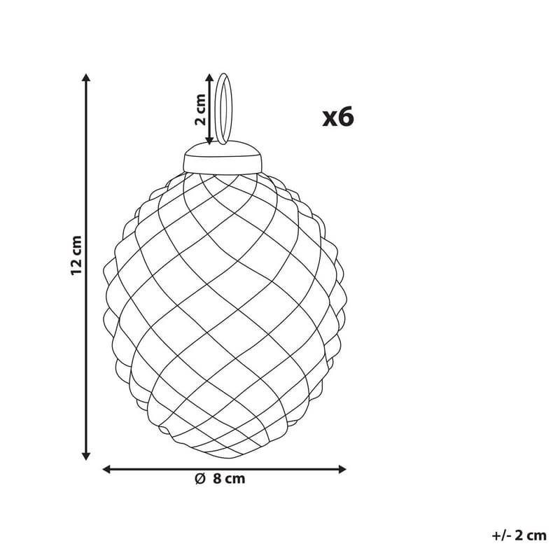 Joulukuusenkoristepallo Laiton Sarja 6:lla - Sisustustuotteet - Joulukoristeet & juhlakoristeet - Joulukoristeet - Joulukuusen koristeet