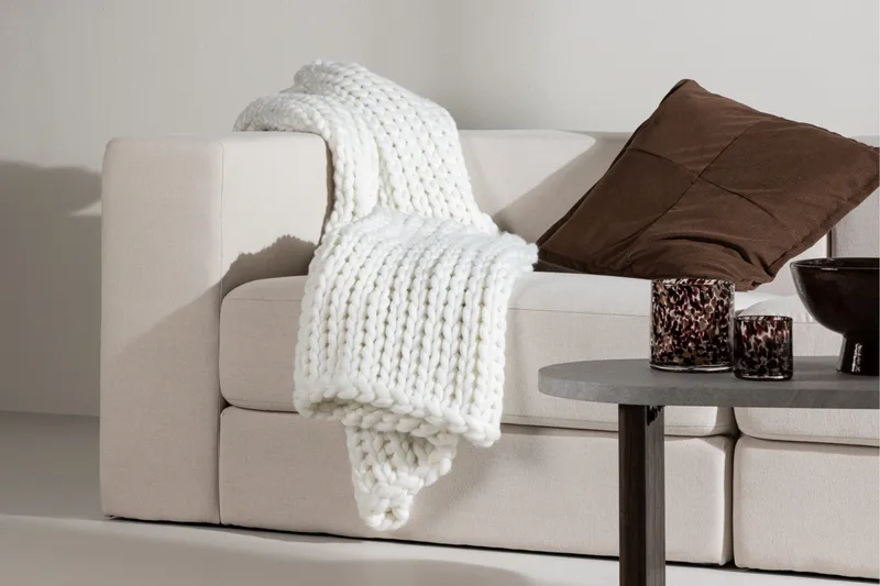 Peitto Kate 130x170 cm - Valkoinen - Kodintekstiilit & matot - Tyyny & torkkupeitto - Torkkupeitto & viltti - Sherpapeitto