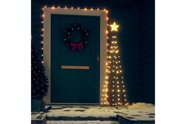 Kartio joulukuusi 84 lämpimän valkoista LEDiä 50x150 cm - Joulukuusen koristeet - Joulukoristeet