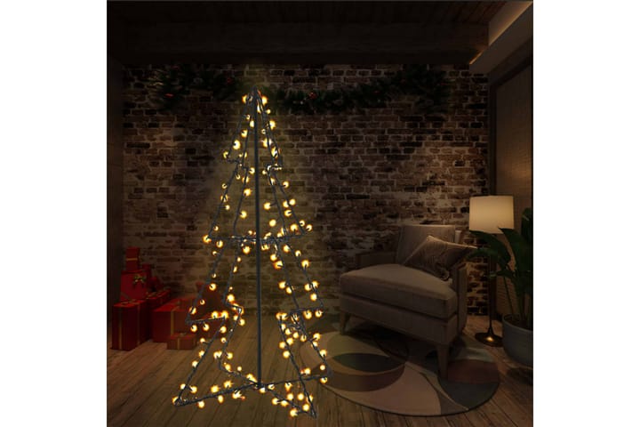 Kartionmallinen joulukuusi 160 LEDiä 78x120cm - Valkoinen - Joulukoristeet - Joulukuusen koristeet
