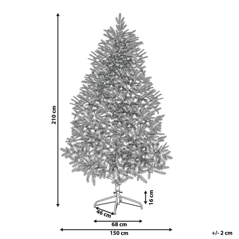 Keinotekoinen joulukuusi Farnham - Sininen 150x150x210 cm - Sisustustuotteet - Joulukoristeet & juhlakoristeet - Joulukoristeet - Tekokuusi