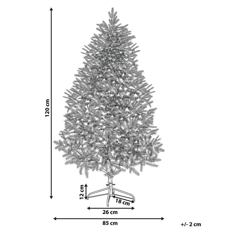 Keinotekoinen luminen joulukuusi Bassie - 85x85x120 cm - Sisustustuotteet - Joulukoristeet & juhlakoristeet - Joulukoristeet - Tekokuusi