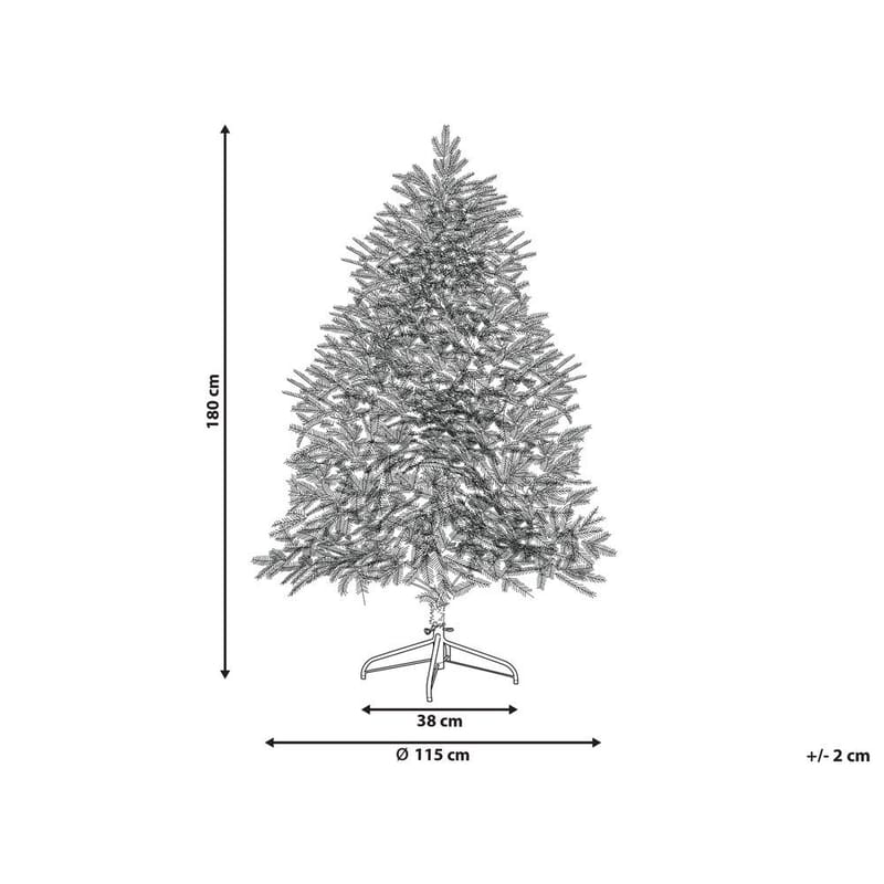 Keinotekoinen luminen joulukuusi Brisco - 115x115x180 cm - Sisustustuotteet - Joulukoristeet & juhlakoristeet - Joulukoristeet - Tekokuusi
