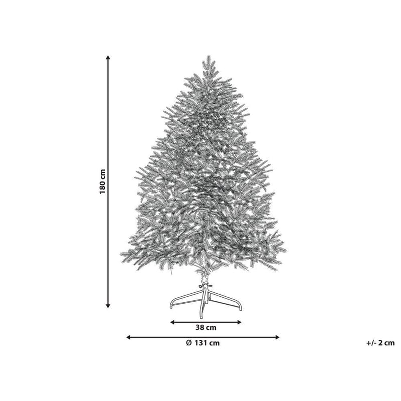 Keinotekoinen luminen joulukuusi Brisco - 131x115x180 cm - Sisustustuotteet - Joulukoristeet & juhlakoristeet - Joulukoristeet - Tekokuusi
