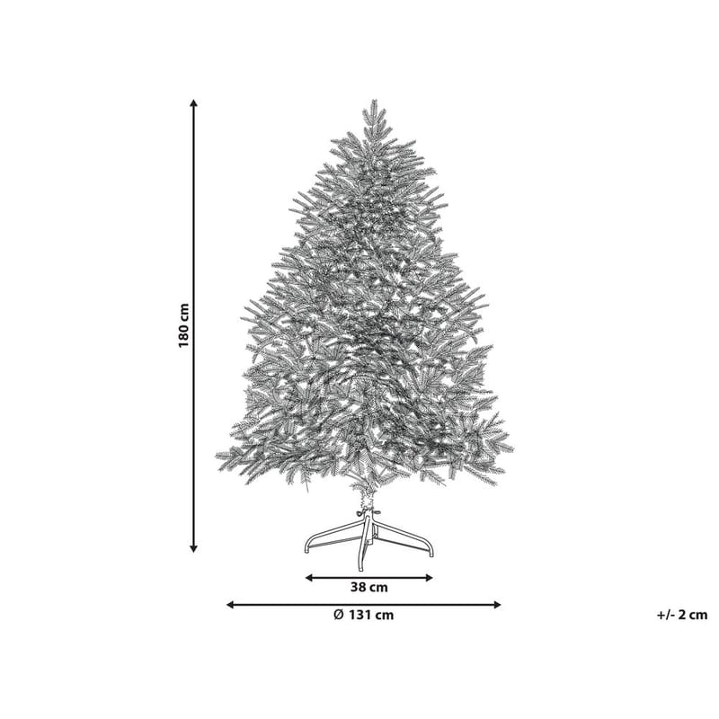 Keinotekoinen luminen joulukuusi Brisco - 131x115x180 cm - Sisustustuotteet - Joulukoristeet & juhlakoristeet - Joulukoristeet - Tekokuusi