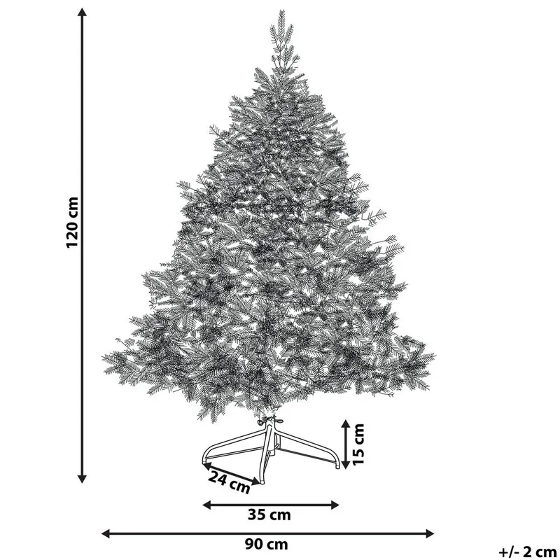 Keinotekoinen luminen joulukuusi Tomichi - 90x90x120 cm - Sisustustuotteet - Joulukoristeet & juhlakoristeet - Joulukoristeet - Tekokuusi