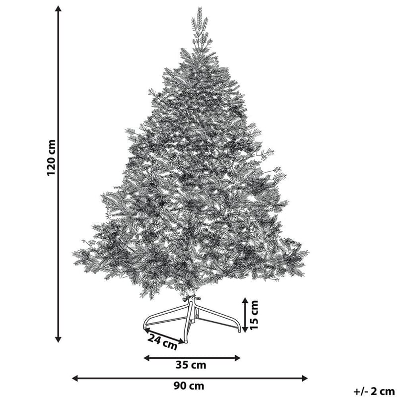 Keinotekoinen luminen joulukuusi Tomichi - 90x90x120 cm - Sisustustuotteet - Joulukoristeet & juhlakoristeet - Joulukoristeet - Tekokuusi