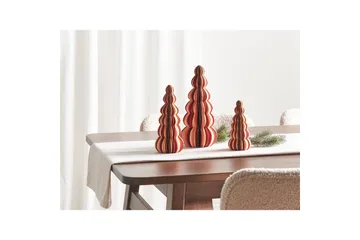 Prydnadsfigur Beliani Dhaulagiri Beige||Dark red - Sisustustuotteet - Joulukoristeet & juhlakoristeet - Joulukoristeet - Joulukuusen koristeet