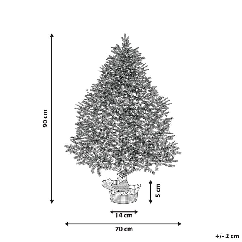 Ringrose Pieni Lumisen Valkoinen Muovikuusi 90 cm - Vihreä/Valkoinen/Beige - Sisustustuotteet - Joulukoristeet & juhlakoristeet - Joulukoristeet - Tekokuusi