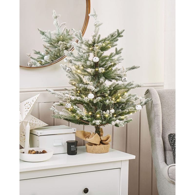 Ringrose Pieni Lumisen Valkoinen Muovikuusi 90 cm - Vihreä/Valkoinen/Beige - Sisustustuotteet - Joulukoristeet & juhlakoristeet - Joulukoristeet - Tekokuusi