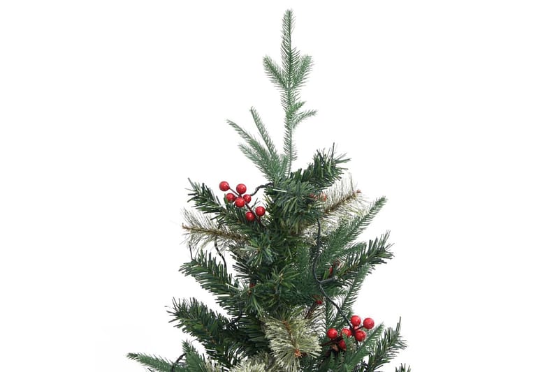 Tekojoulukuusi LED-valoilla ja kävyillä 120 cm PVC ja PE - Sisustustuotteet - Joulukoristeet & juhlakoristeet - Joulukoristeet - Tekokuusi