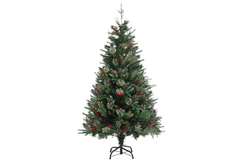 Tekojoulukuusi LED-valoilla ja kävyillä 150 cm PVC ja PE - Sisustustuotteet - Joulukoristeet & juhlakoristeet - Joulukoristeet - Tekokuusi