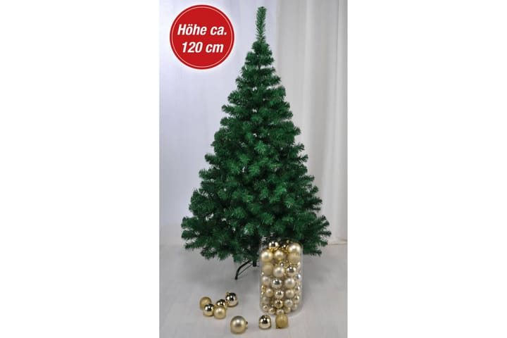 HI Joulukuusi metallijalustalla vihreä 120 cm - Tekokuusi