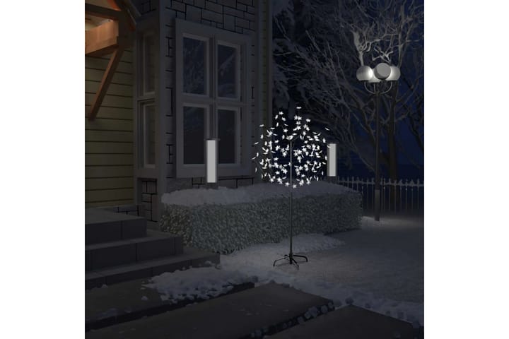 Joulukuusi 120 kylmän valk. LED-valoa kirsikankukka 150cm - Tekokuusi