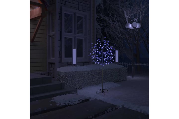 Joulukuusi 120 sinistä LED-valoa kirsikankukka 150 cm - Tekokuusi