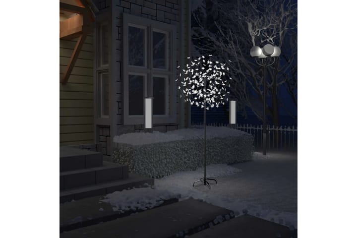 Joulukuusi 200 kylmän valk. LED-valoa kirsikankukka 180cm - Tekokuusi