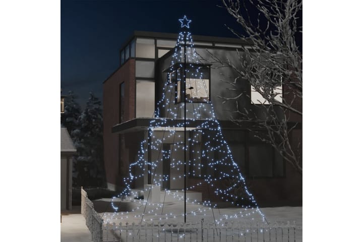 Joulukuusi metallitolpalla 1400 LED-valoa kylmä 5 m - Tekokuusi