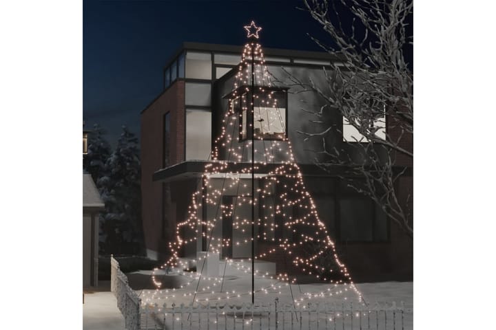 Joulukuusi metallitolpalla 1400 LED-valoa lämmin 5 m - Tekokuusi