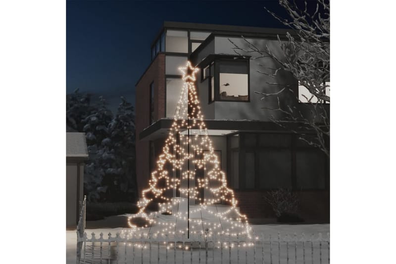 Joulukuusi metallitolpalla 500 LED-valoa lämmin 3 m - Sisustustuotteet - Joulukoristeet & juhlakoristeet - Joulukoristeet - Tekokuusi