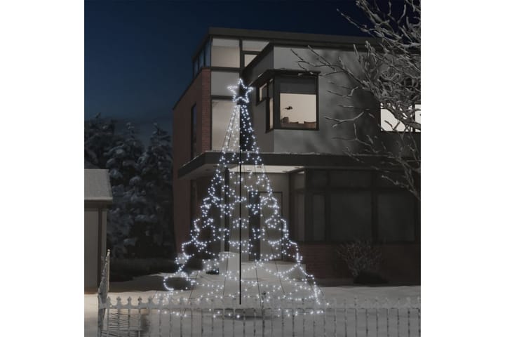 Joulukuusi metallitolpalla 500 LED-valolla kylmä 3 m - Tekokuusi