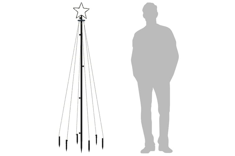Joulukuusi piikillä 108 sinistä LED-valoa 180 cm - Sisustustuotteet - Joulukoristeet & juhlakoristeet - Joulukoristeet - Tekokuusi