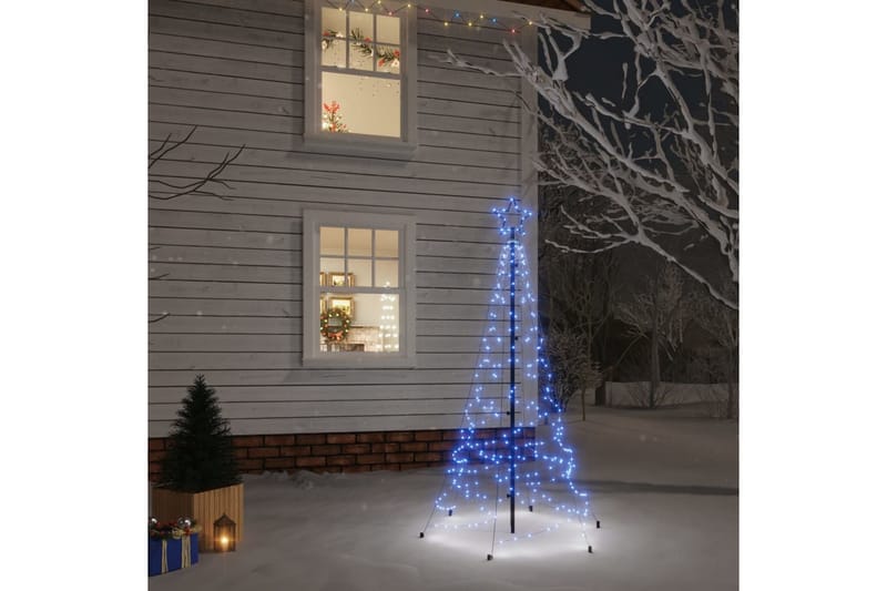 Joulukuusi piikillä 200 sinistä LED-valoa 180 cm - Sisustustuotteet - Joulukoristeet & juhlakoristeet - Joulukoristeet - Tekokuusi