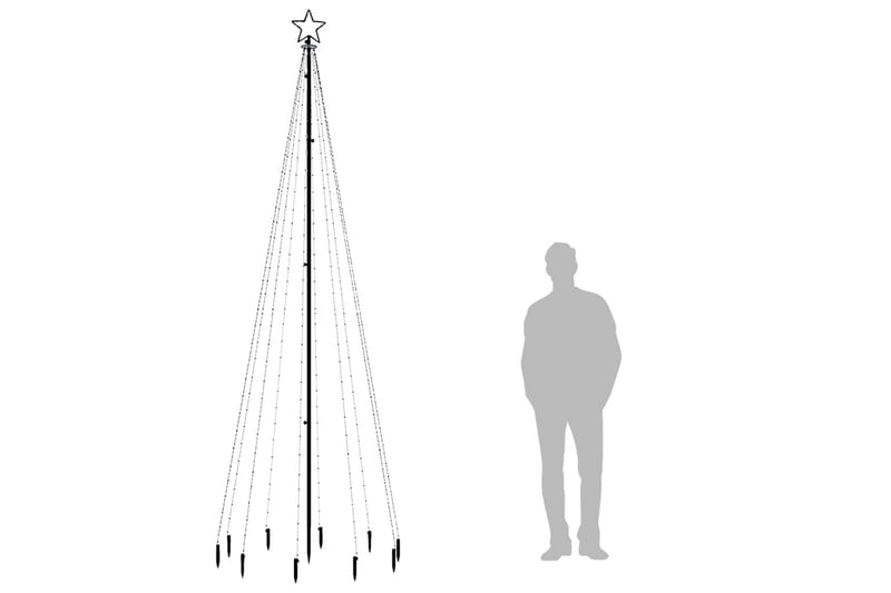 Joulukuusi piikillä 310 sinistä LED-valoa 300 cm - Sisustustuotteet - Joulukoristeet & juhlakoristeet - Joulukoristeet - Tekokuusi
