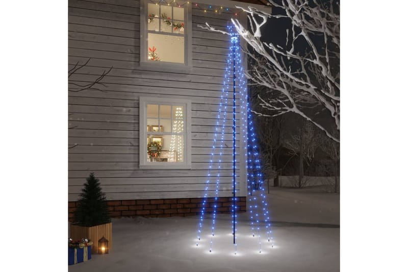 Joulukuusi piikillä 310 sinistä LED-valoa 300 cm - Sisustustuotteet - Joulukoristeet & juhlakoristeet - Joulukoristeet - Tekokuusi