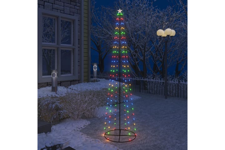 Kartio joulukuusi 136 moniväristä LED-valoa 70x240 cm - Tekokuusi