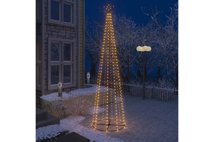 Kartio joulukuusi 400 lämpimän valkoista LEDiä 100x360 cm - Tekokuusi