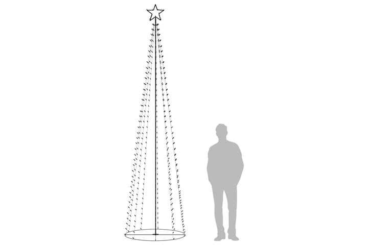 Kartio joulukuusi 400 lämpimän valkoista LEDiä 100x360 cm - Tekokuusi