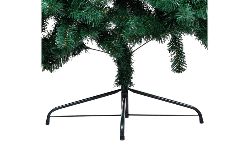 Tekojoulukuusen puolikas LED-valo ja pallot vihreä 120 cm - Sisustustuotteet - Joulukoristeet & juhlakoristeet - Joulukoristeet - Tekokuusi