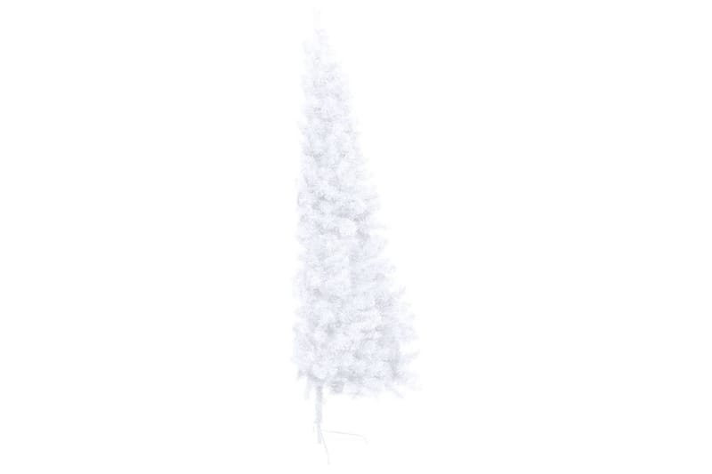 Tekojoulukuusen puolikas jalustalla valkoinen 150 cm PVC - Sisustustuotteet - Joulukoristeet & juhlakoristeet - Joulukoristeet - Tekokuusi