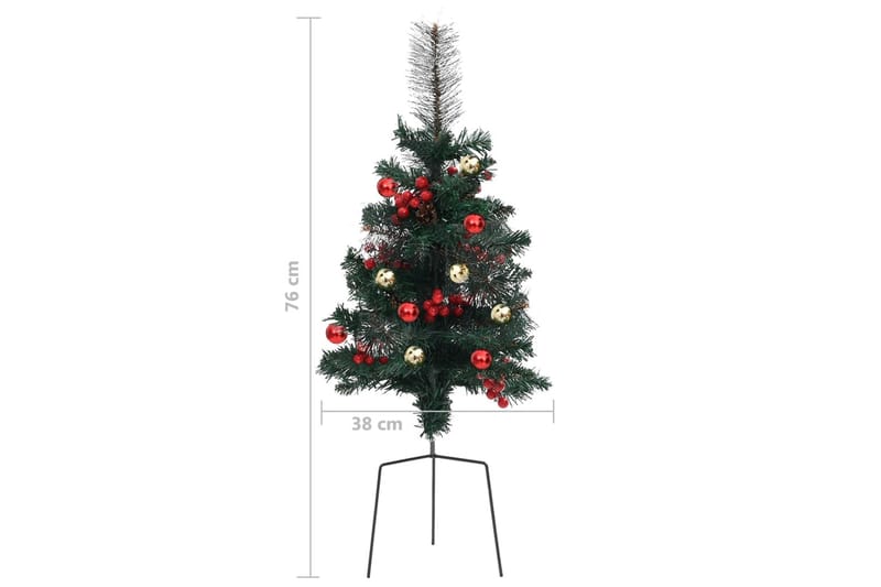 Tekojoulukuuset kulkureitille 2 kpl 76 cm PVC - Tekokuusi