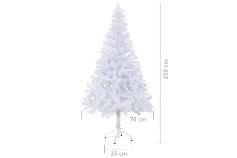 Tekojoulukuusi jalustalla 150cm 380 oksaa - Valkoinen - Sisustustuotteet - Joulukoristeet & juhlakoristeet - Joulukoristeet - Tekokuusi