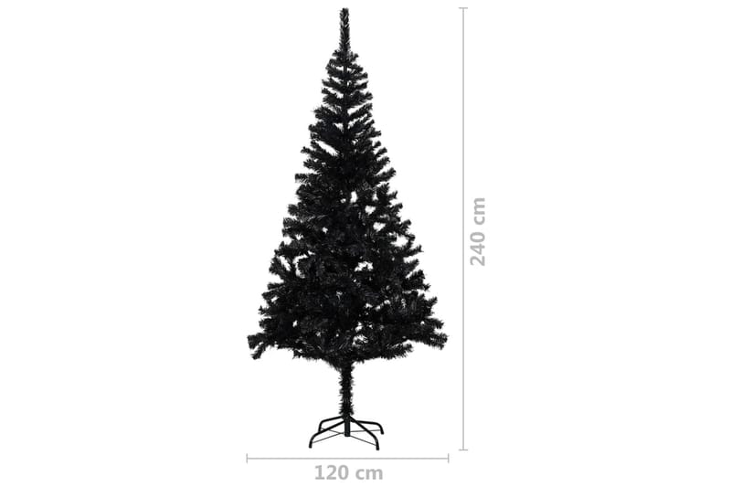 Tekojoulukuusi jalustalla musta 240 cm PVC - Sisustustuotteet - Joulukoristeet & juhlakoristeet - Joulukoristeet - Tekokuusi