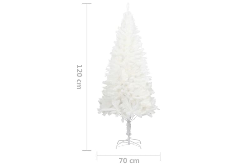 Tekojoulukuusi jalustalla valkoinen 120 cm PE - Sisustustuotteet - Joulukoristeet & juhlakoristeet - Joulukoristeet - Tekokuusi