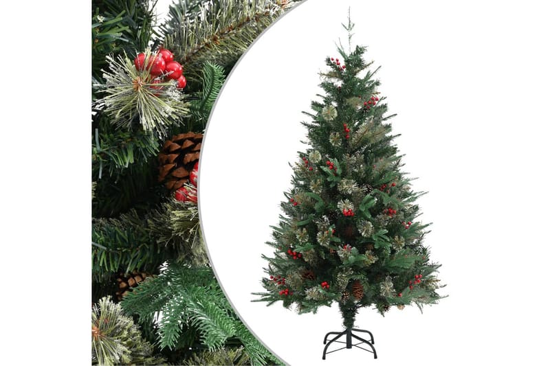 Tekojoulukuusi kävyillä vihreä 150 cm PVC ja PE - Sisustustuotteet - Joulukoristeet & juhlakoristeet - Joulukoristeet - Tekokuusi