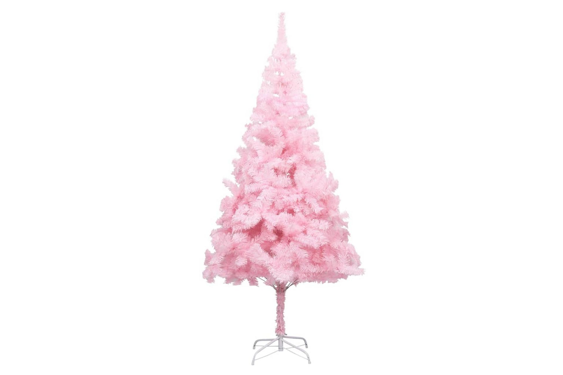 Tekojoulukuusi LED-valoilla ja palloilla pinkki 240 cm PVC - Sisustustuotteet - Joulukoristeet & juhlakoristeet - Joulukoristeet - Tekokuusi