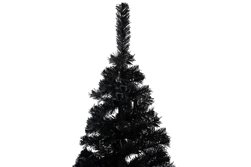 Tekojoulukuusi LED-valoilla ja palloilla musta 150 cm PVC - Sisustustuotteet - Joulukoristeet & juhlakoristeet - Joulukoristeet - Tekokuusi