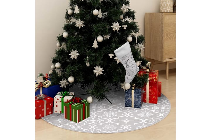 Ylellinen joulukuusen jalustapeite sukalla 122 cm kangas - Joulukoristeet - Joulukuusen jalka