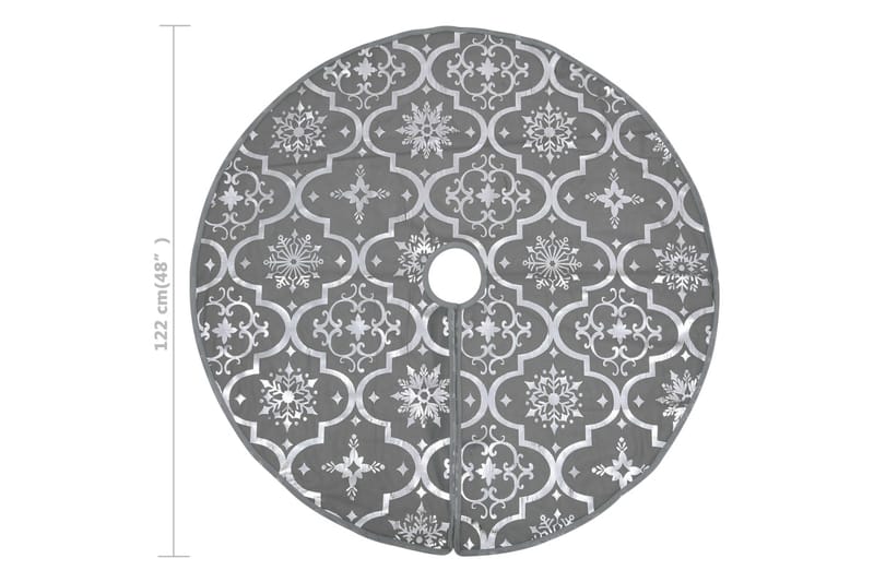 Ylellinen joulukuusen jalustapeite sukalla harmaa 122 cm - Sisustustuotteet - Joulukoristeet & juhlakoristeet - Joulukoristeet - Joulukuusen jalka
