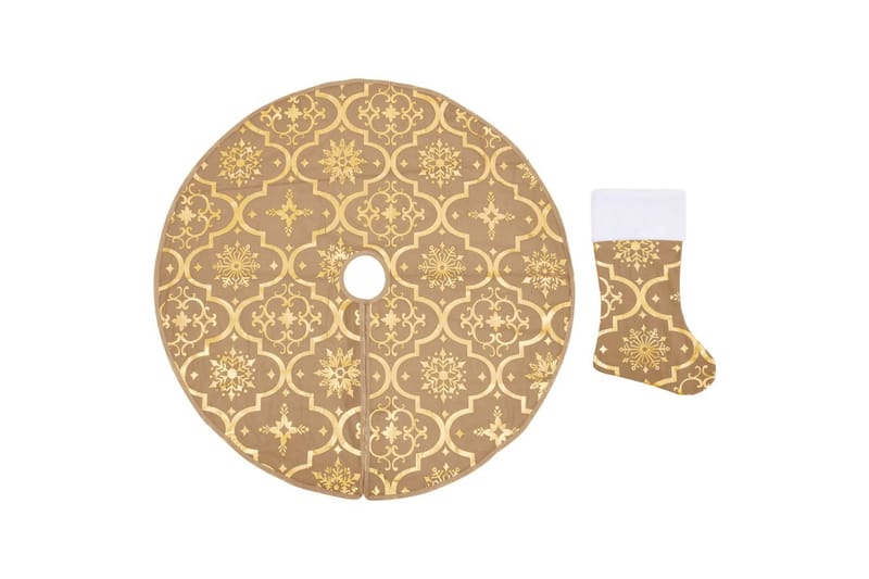 Ylellinen joulukuusen jalustapeite sukalla kelt. 90 cm - Sisustustuotteet - Joulukoristeet & juhlakoristeet - Joulukoristeet - Joulukuusen jalka