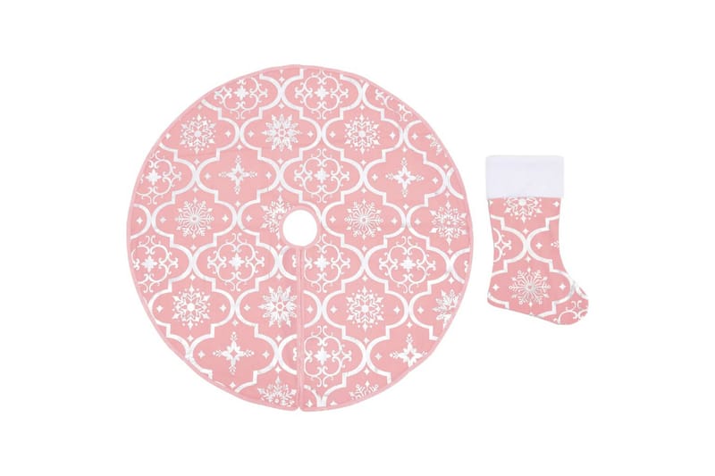 Ylellinen joulukuusen jalustapeite sukalla pinkki 90 cm - Sisustustuotteet - Joulukoristeet & juhlakoristeet - Joulukoristeet - Joulukuusen jalka