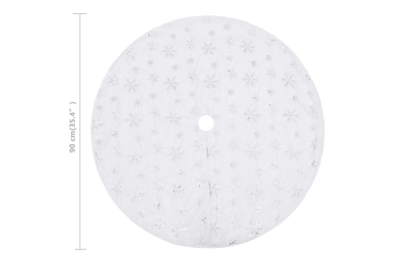 Ylellinen joulukuusen jalustapeite valkoinen 90 cm - Valkoinen - Sisustustuotteet - Joulukoristeet & juhlakoristeet - Joulukoristeet - Joulukuusen jalka