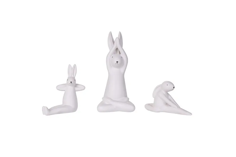 Prydnadsfigur Beliani Brest set om 3 White
