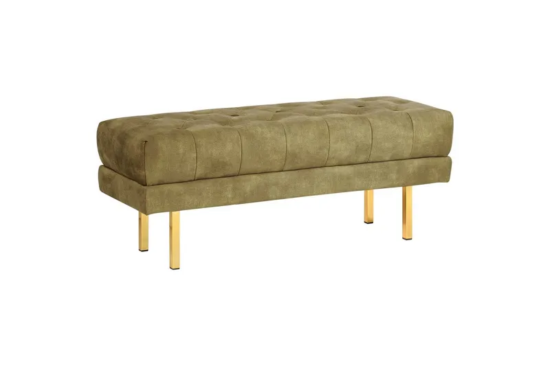 Istuimen penkki Roseville Vihreä/kulta - Vihreä/kulta - Sisustustuotteet - Kalustevetimet - Huonekaluhelat - Kalustejalat