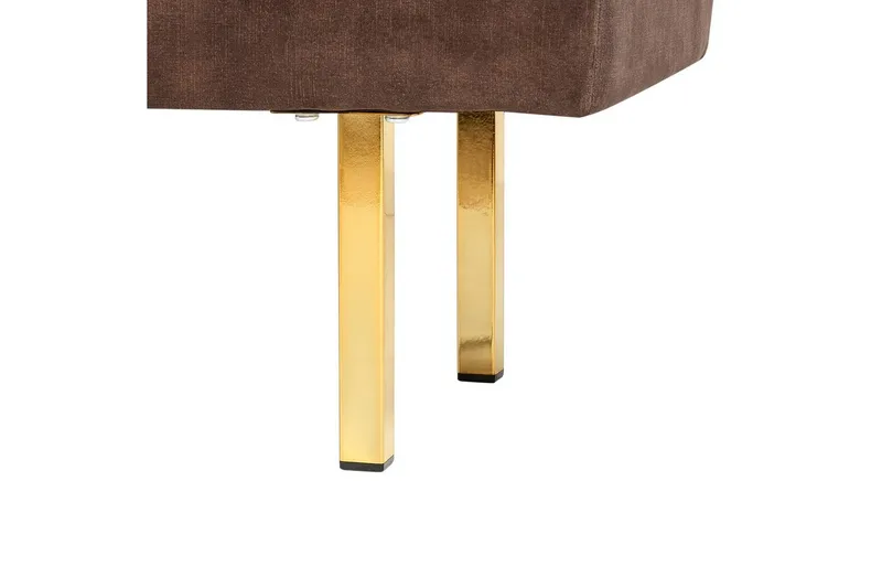 Istuimen penkki Roseville Tummanruskea/kulta - Tummanruskea/kulta - Huonekalut - Tuoli & nojatuoli - Penkki - Eteispenkki