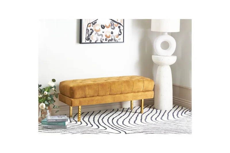 Istuimen penkki Roseville Keltainen/kulta - Keltainen/kulta - Huonekalut - Tuoli & nojatuoli - Penkki - Eteispenkki